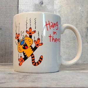 Cute Funny Graphic Kitty HANG IN THERE Coffee Mug Cup
